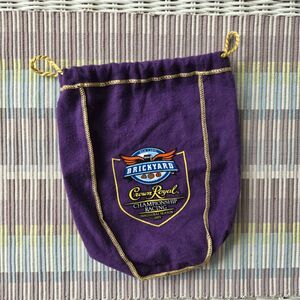 VTG Crown Royal 2005 Brickyard 400 Purple Drawstring Bag Collectible Felt Pouch